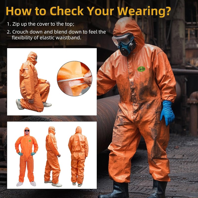 RAYGARD Disposable Protective Coveralls, Heavy Duty Full Body Painters Suit for Men & Women With Hood - Image 3